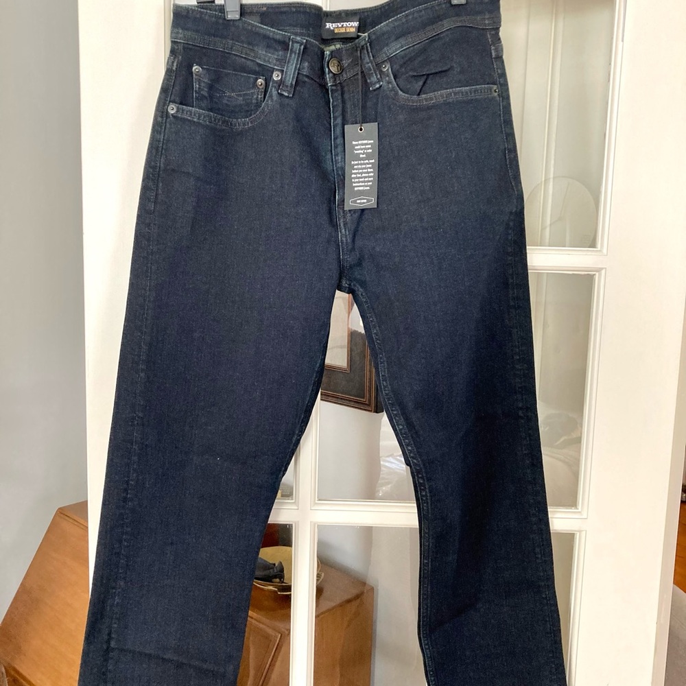 Revtown Dark Denim Straight Leg Jean